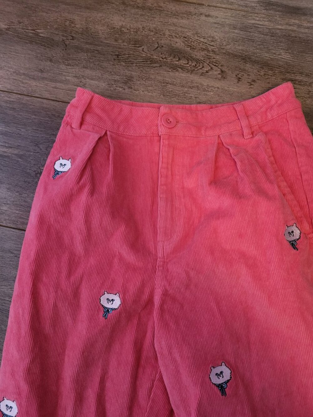 Lazy Oaf corduroy cat embroidered trousers - Picture 4 of 6